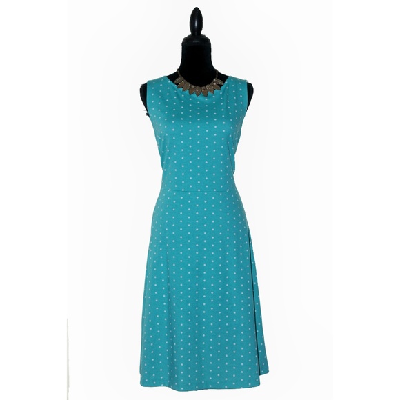 NWOT Talbots Edie Polka Dot Fit & Flare Dress - Picture 2 of 8